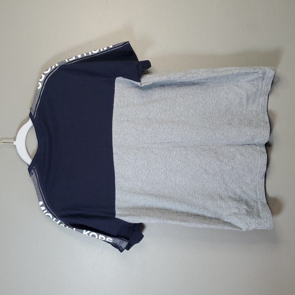 Michael Kors Mens Blue & Gray, Short Sleeve Shirt. Size Large - Picture 3 of 6